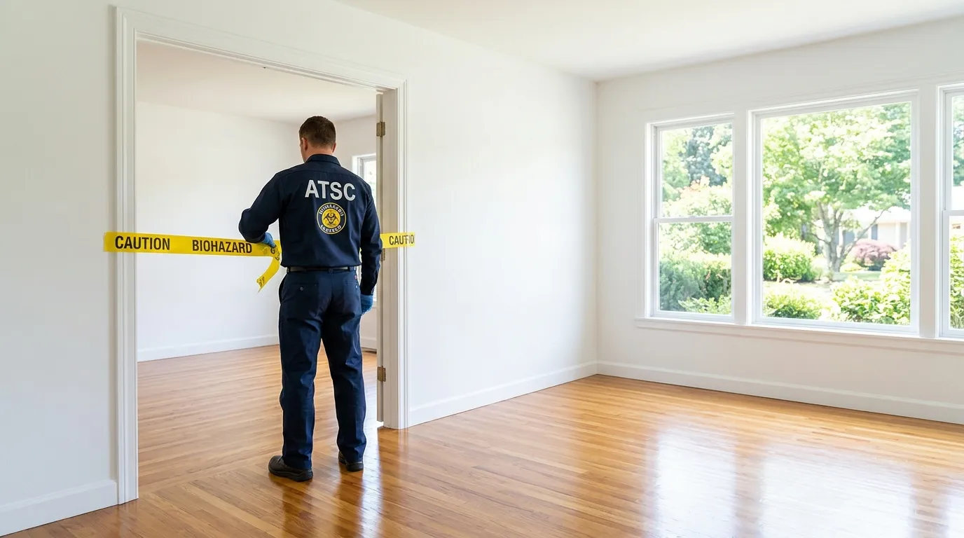 Certified biohazard cleanup crew performing Crime Scene Cleanup in Harper Woods